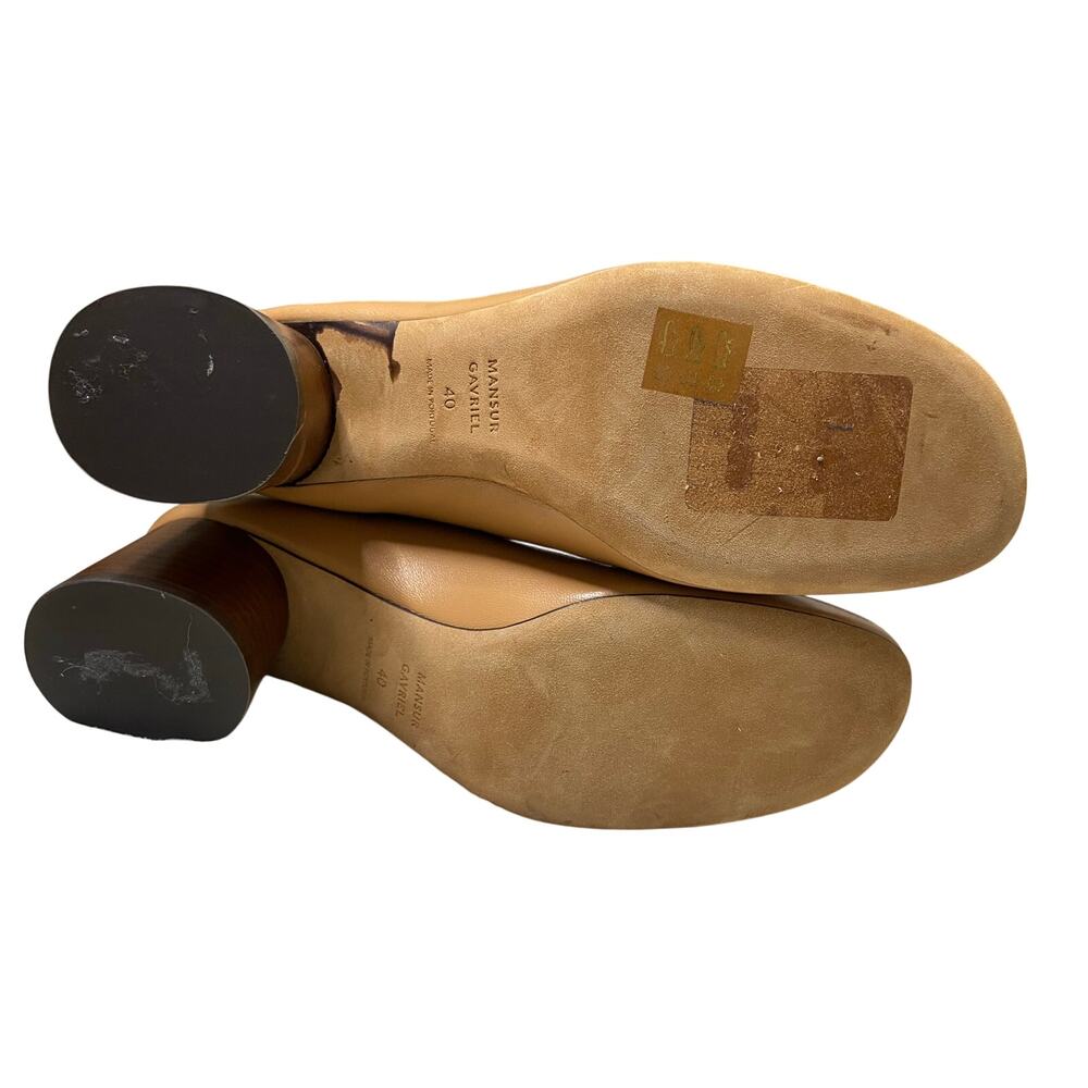 Mansur Gavriel Glove Lambskin Leather Ankle Boots Block Heel Statement Sz 40/10 - Picture 11 of 12